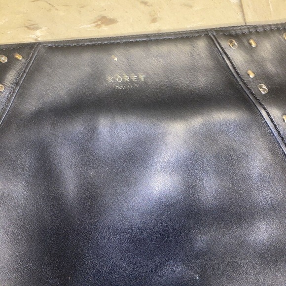 KORET New York TUDOR ZIP POUCH Clutch Purse Bag Black‎ Pre Owned - Picture 2 of 15